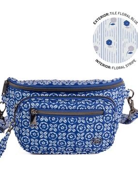 Lug switchline tile floral NWT with additional chain strap